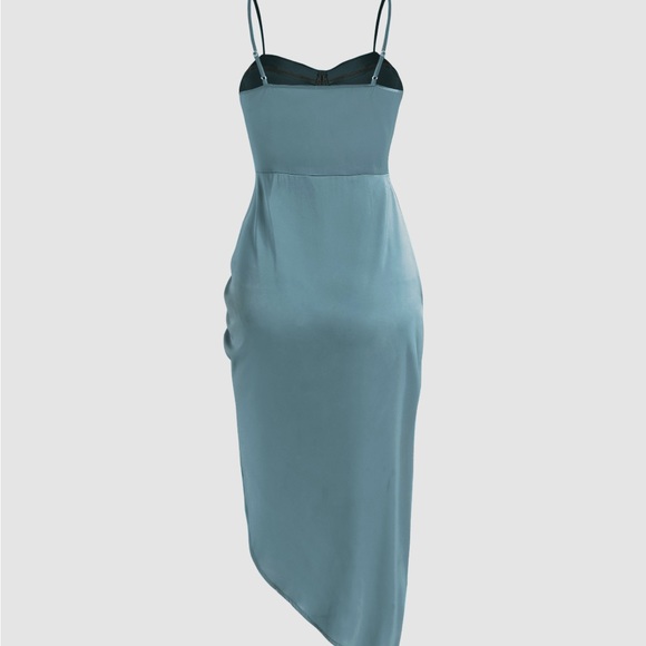 NWT Illusion Ruched Midi Dress - Picture 2 of 4